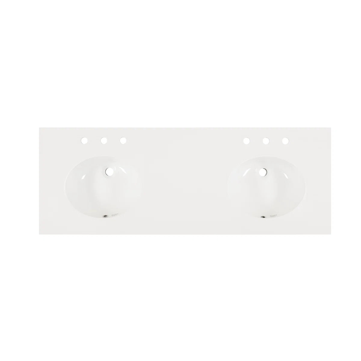 Telluride 60" Wide Double Bathroom Vanity | White Quartz Countertop