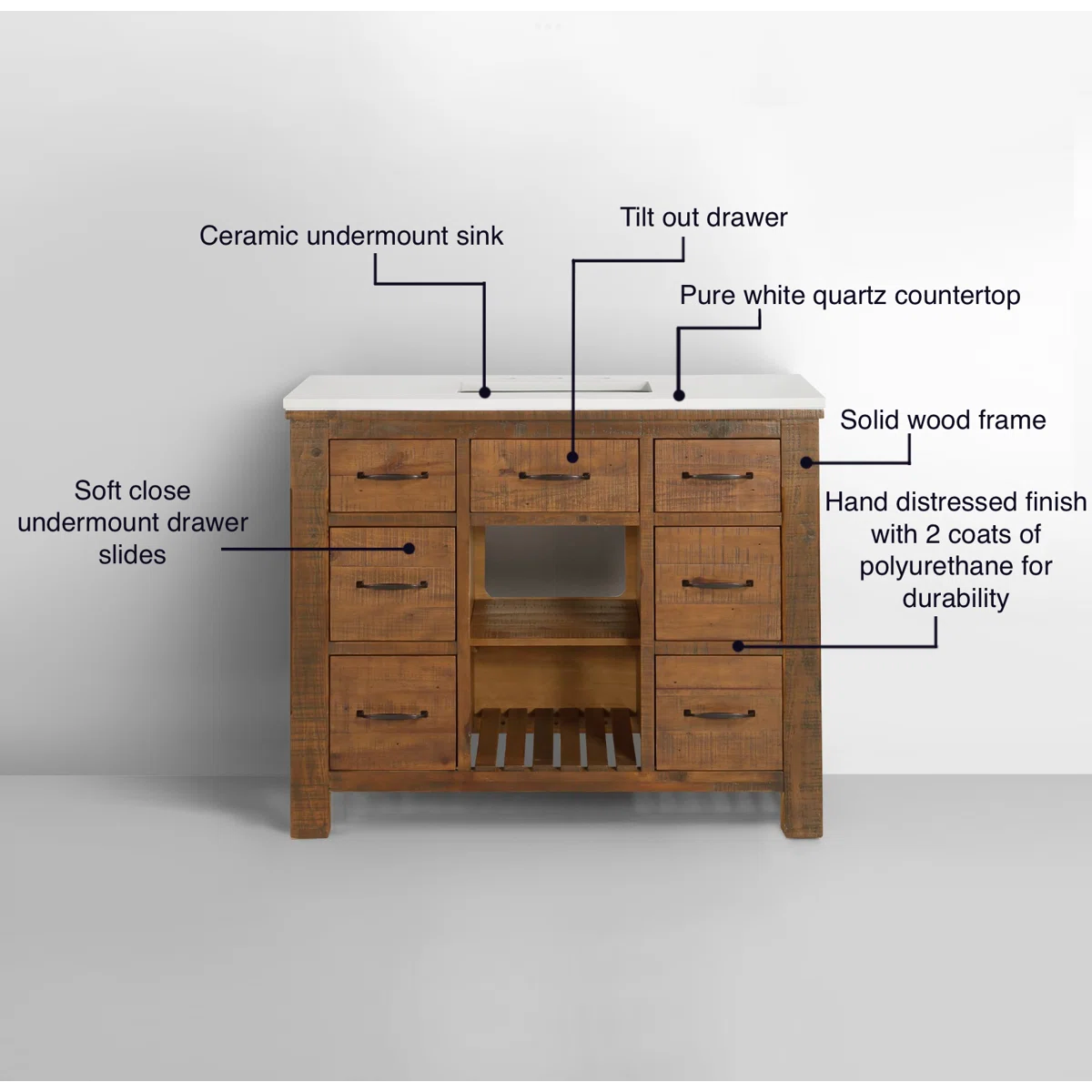 Banff 42" Width Double Bathroom Vanity