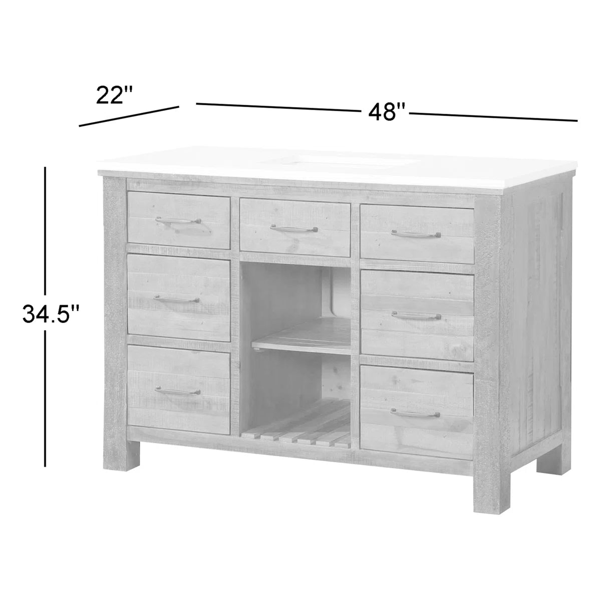 Banff 48" Width Single Bathroom Vanity