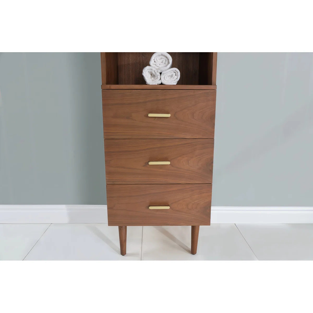Stockholm Solid Wood Freestanding Linen Cabinet
