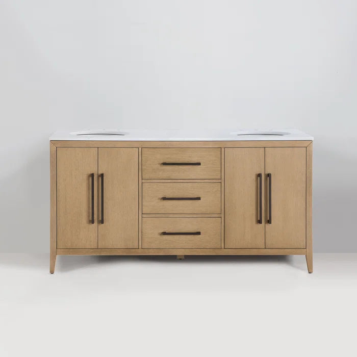 Bergen 66" Width Double Bathroom Vanity