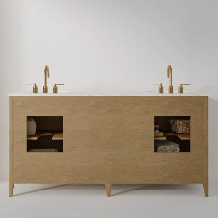 Bergen 66" Width Double Bathroom Vanity