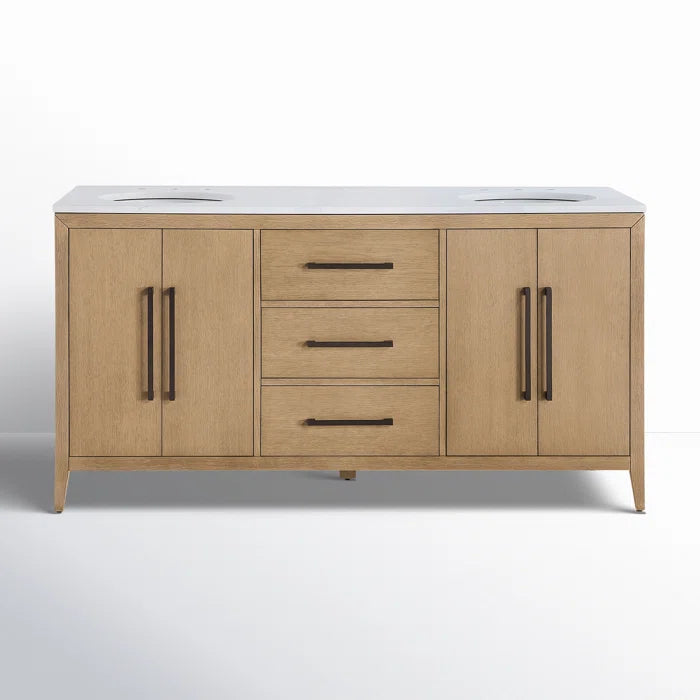 Bergen 66" Width Double Bathroom Vanity