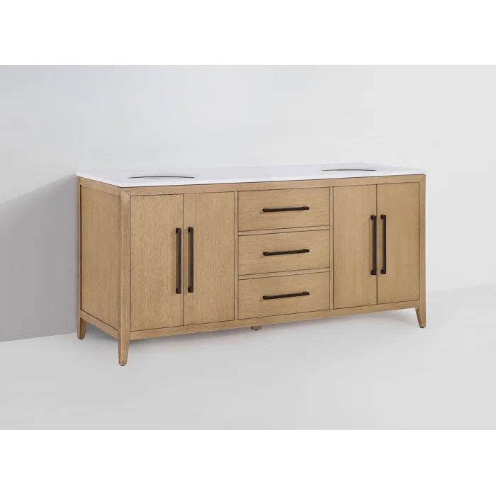 Bergen 66" Width Double Bathroom Vanity