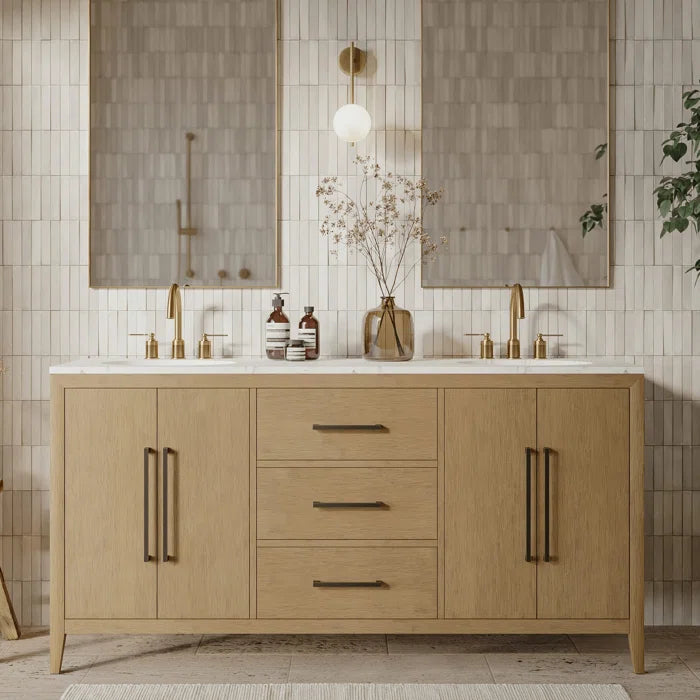Bergen 66" Width Double Bathroom Vanity