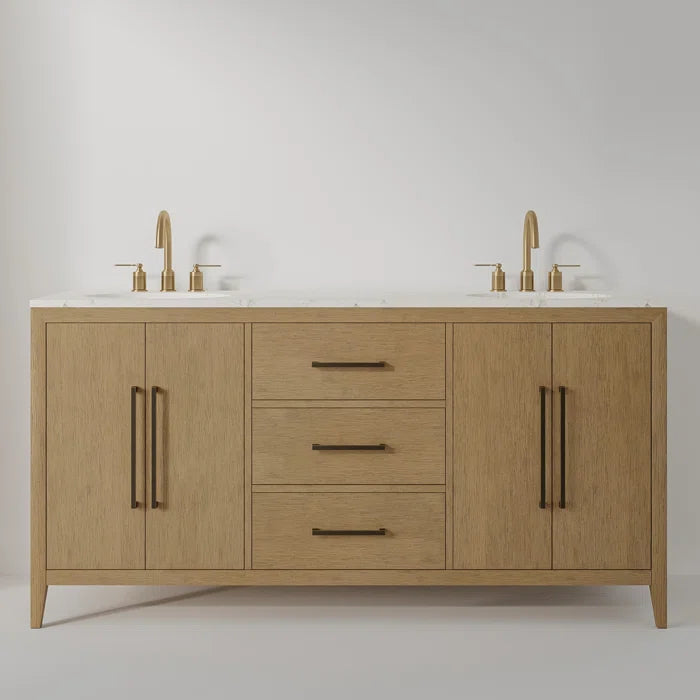 Bergen 66" Width Double Bathroom Vanity