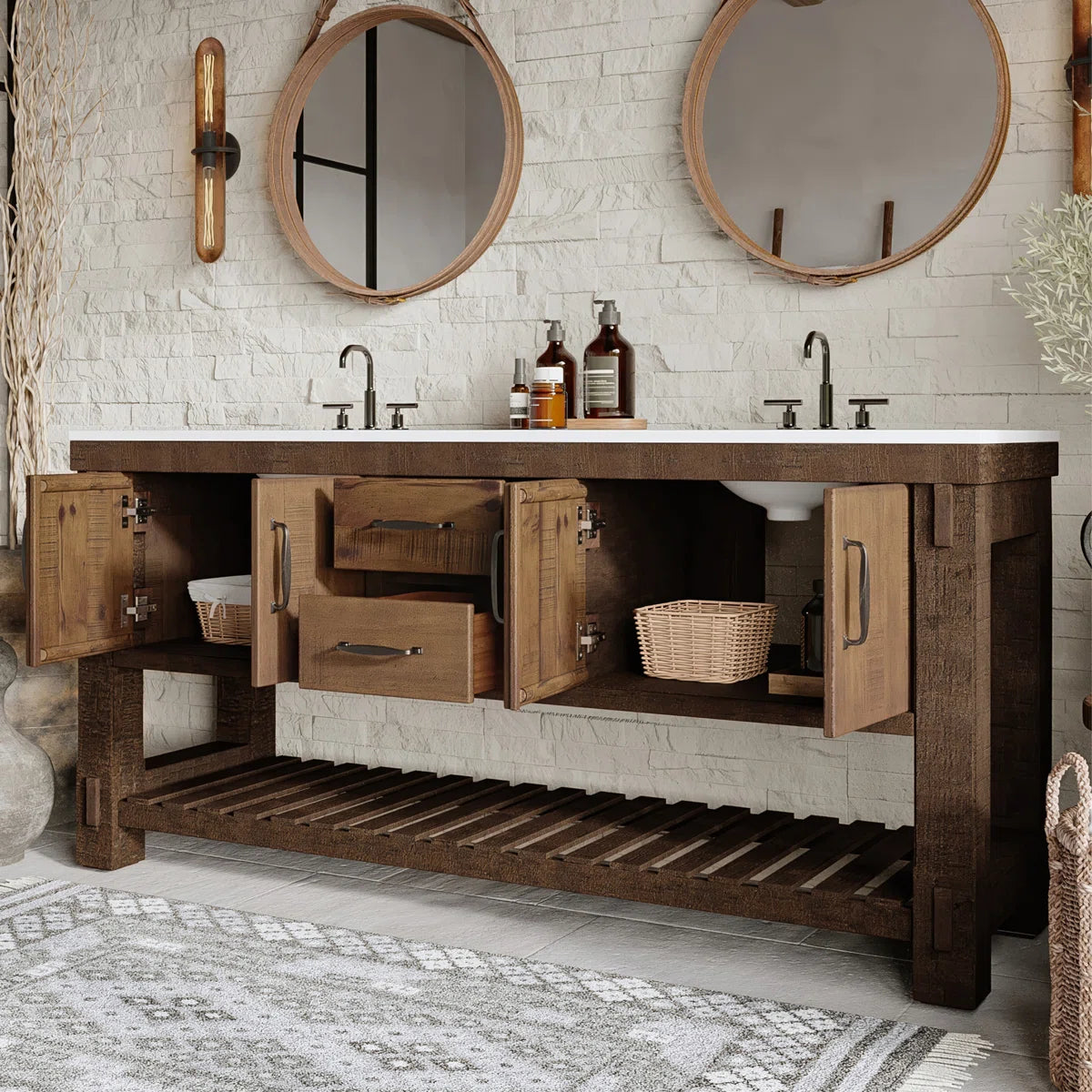 Telluride 66" Width Double Bathroom Vanity
