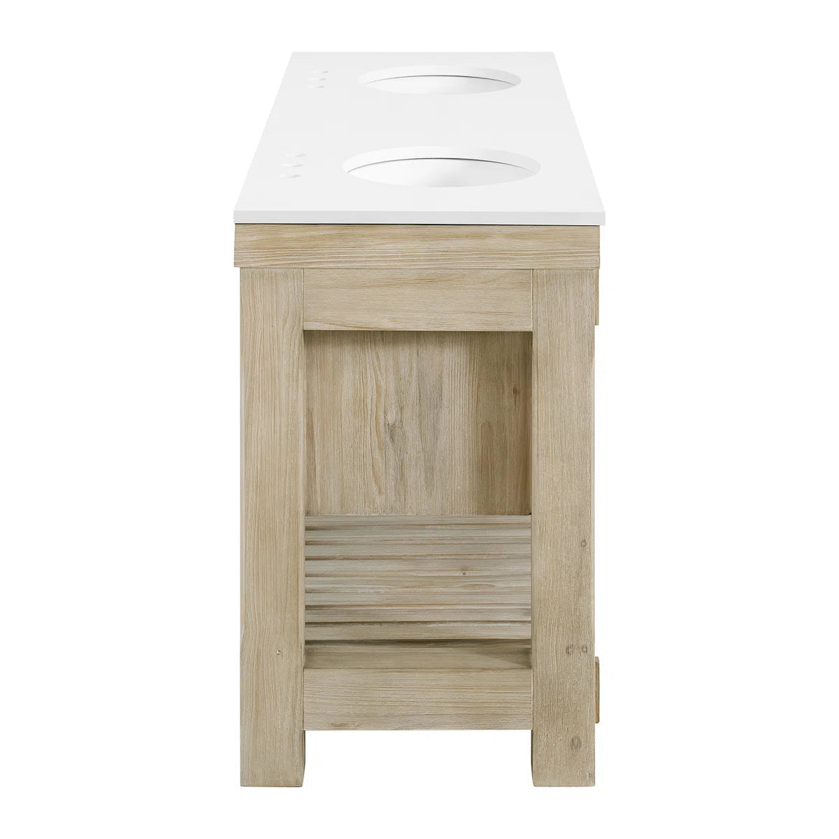 Telluride 72" Width Double Bathroom Vanity in Washed Pine