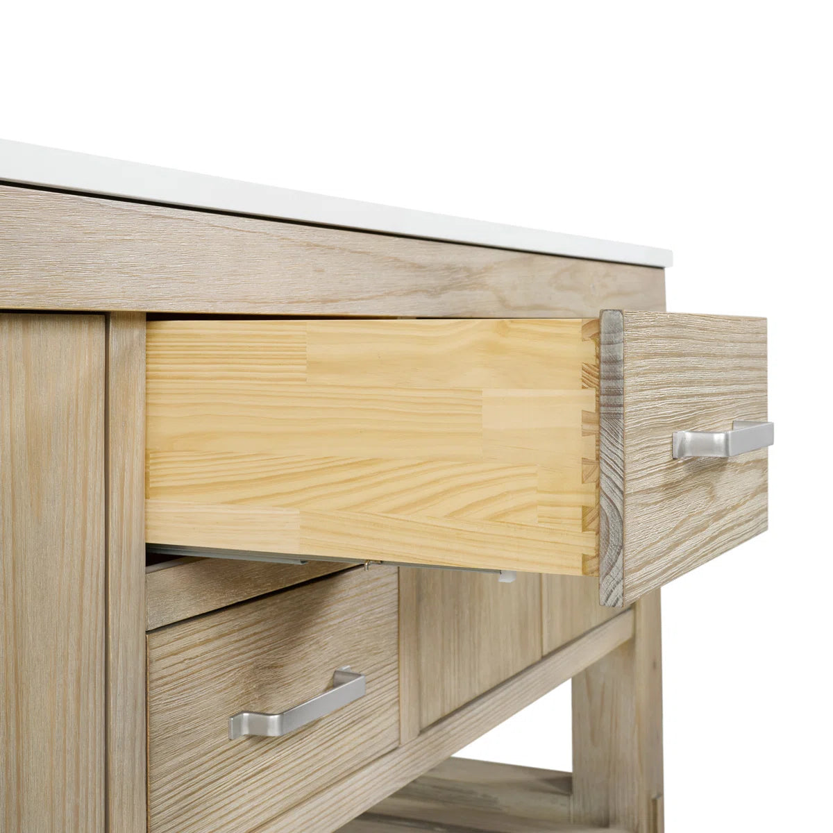 Telluride 72" Width Double Bathroom Vanity in Washed Pine
