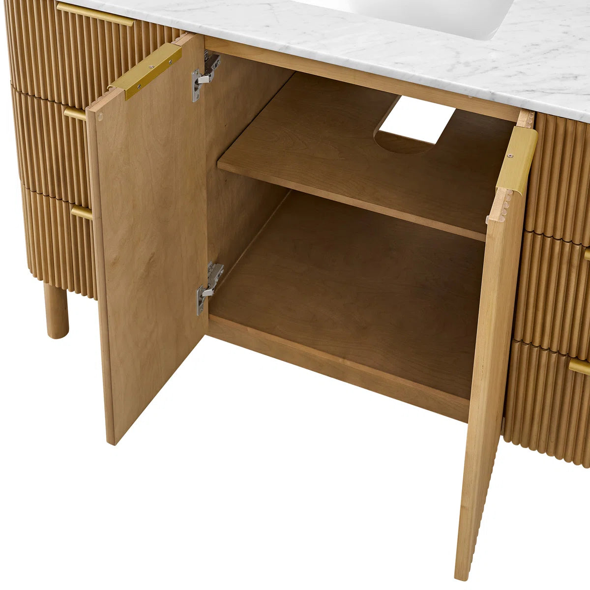 Havana 60" Width Single Bathroom Vanity In Natural Finish