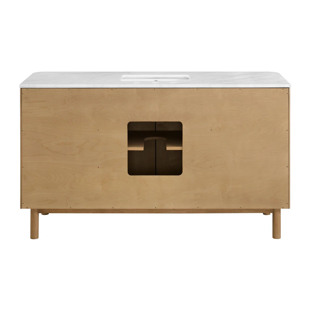 Havana 60" Width Single Bathroom Vanity In Natural Finish