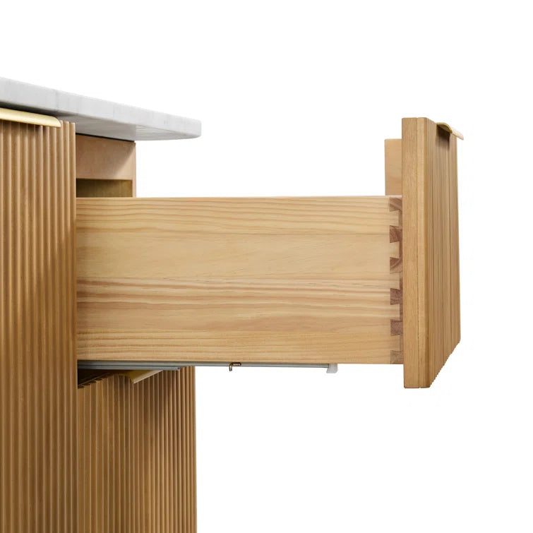 Havana 66" Width Double Bathroom Vanity In Natural Finish