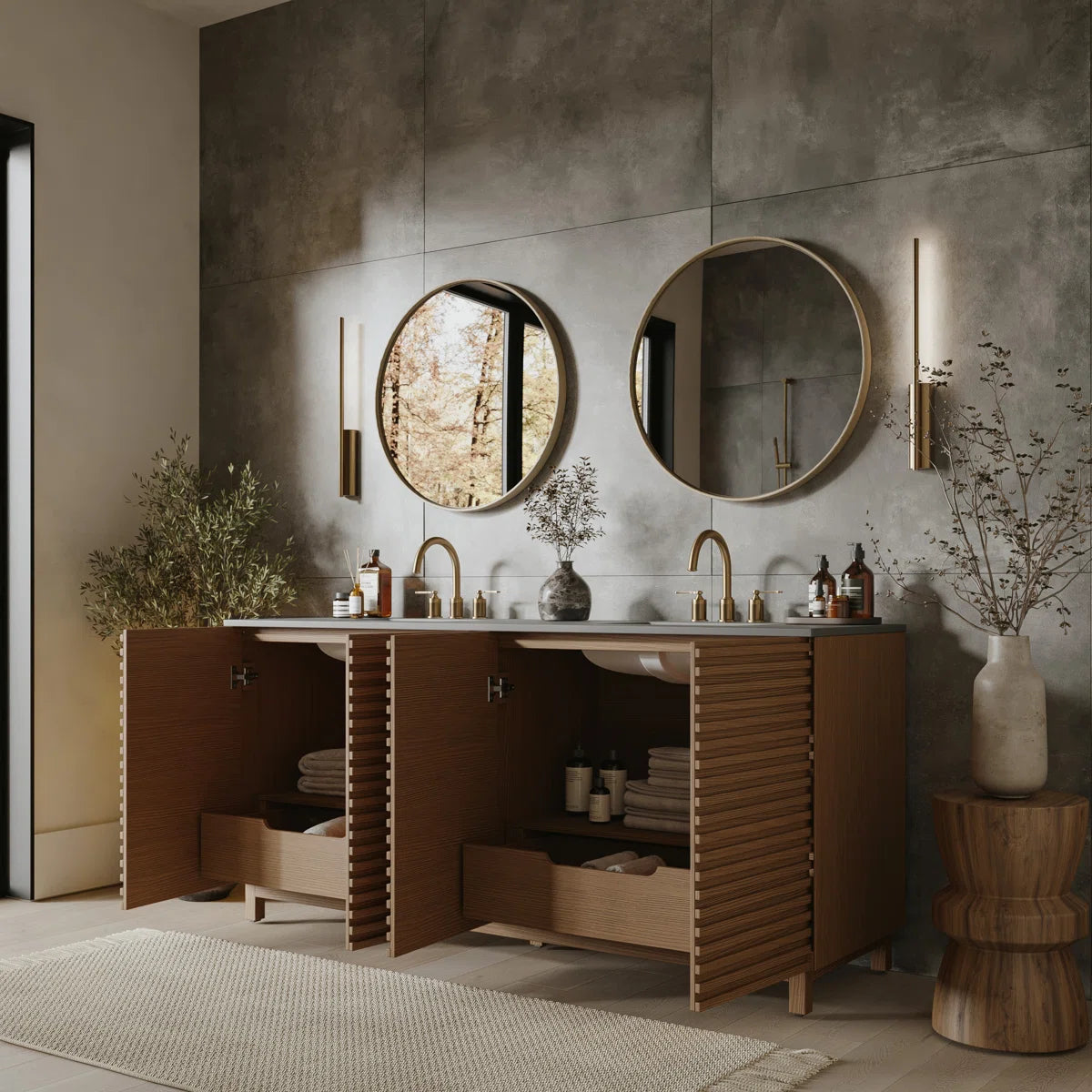 Drammen 72" Width Double Bathroom Vanity
