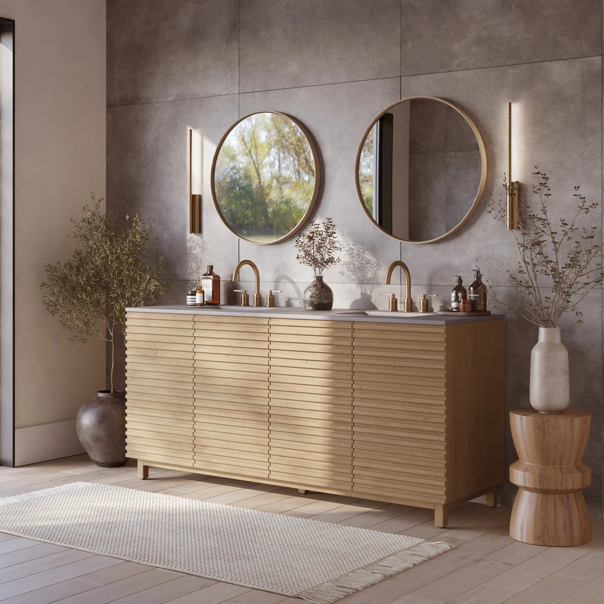 Drammen 72" Width Double Bathroom Vanity