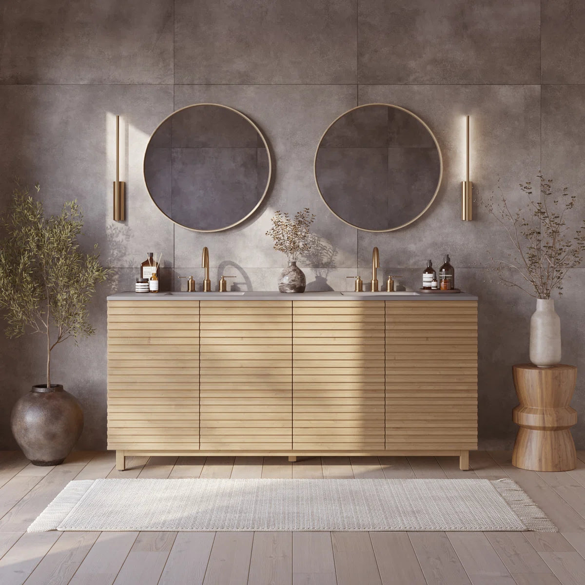 Drammen 72" Width Double Bathroom Vanity