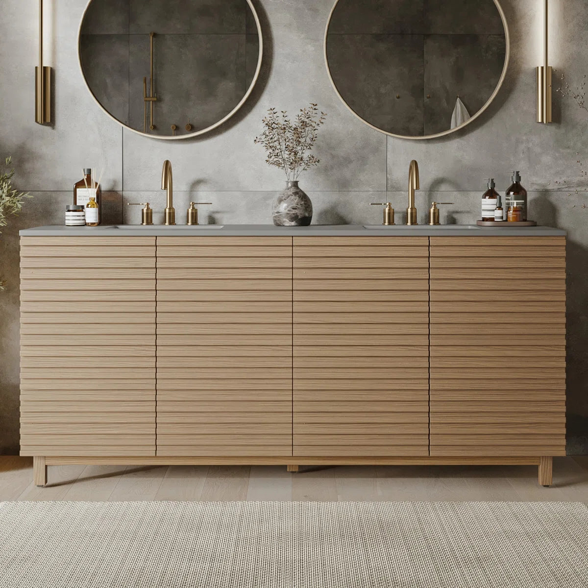 Drammen 72" Width Double Bathroom Vanity
