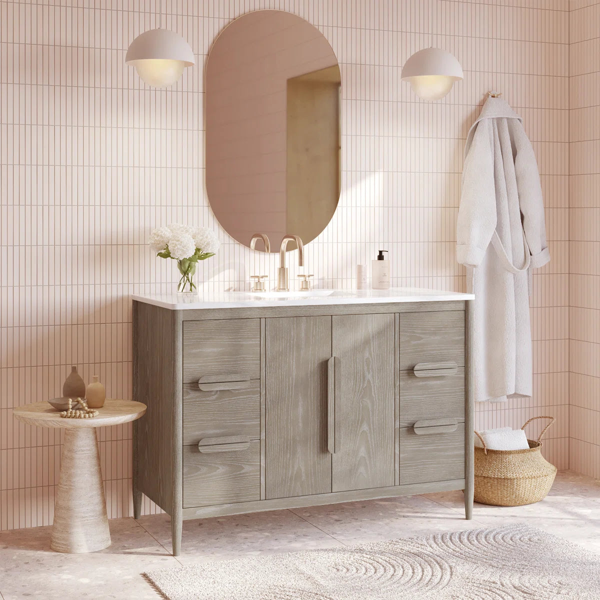 Weymouth 48" Single Bathroom Vanity | Quartz Countertop