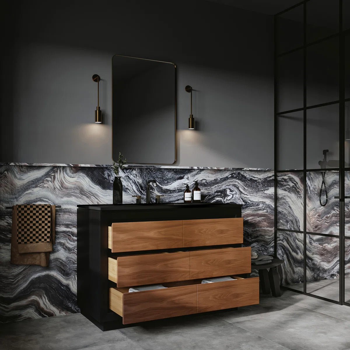 Malmo 48" Width Double Bathroom Vanity