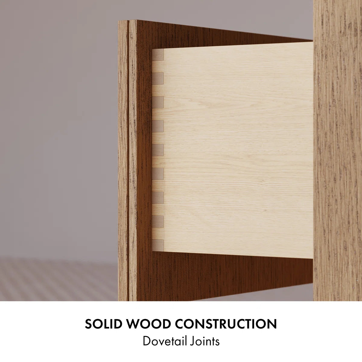 Bern 60" Reeded Oak Double Bathroom Vanity | Engineered Marble Countertop