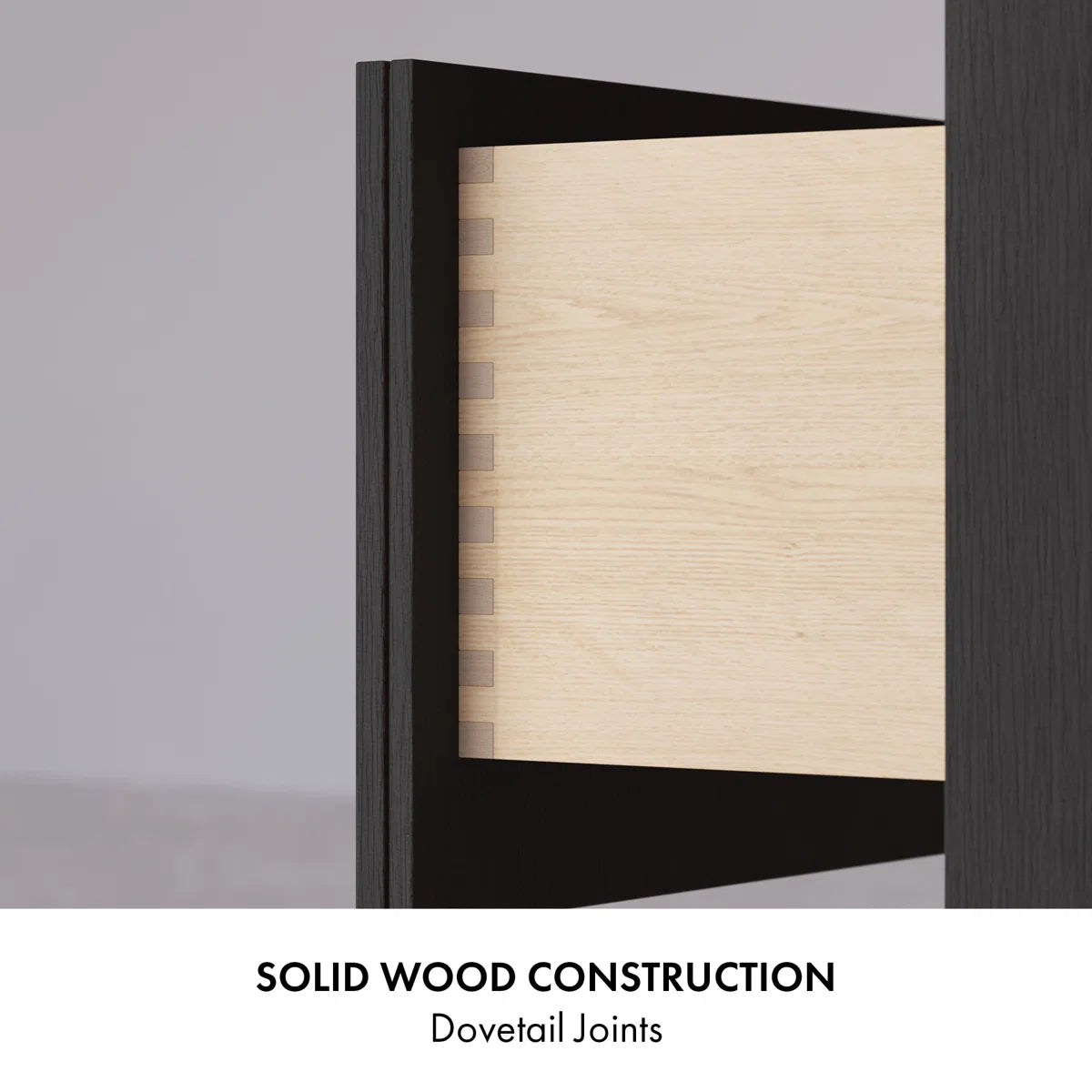 Bern 60" Reeded Black Oak Double Bathroom Vanity | Engineered Marble Countertop