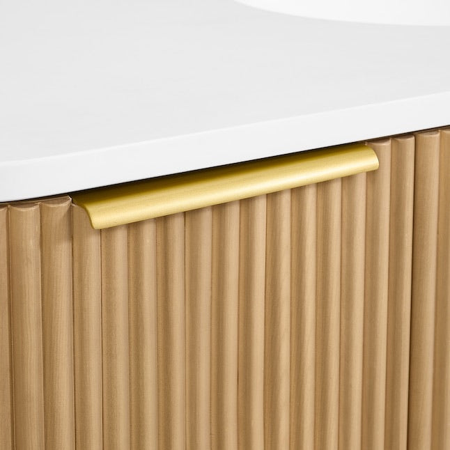 Havana 42" Finished Birch Undermount Single Sink Bathroom Vanity with White Quartz Top