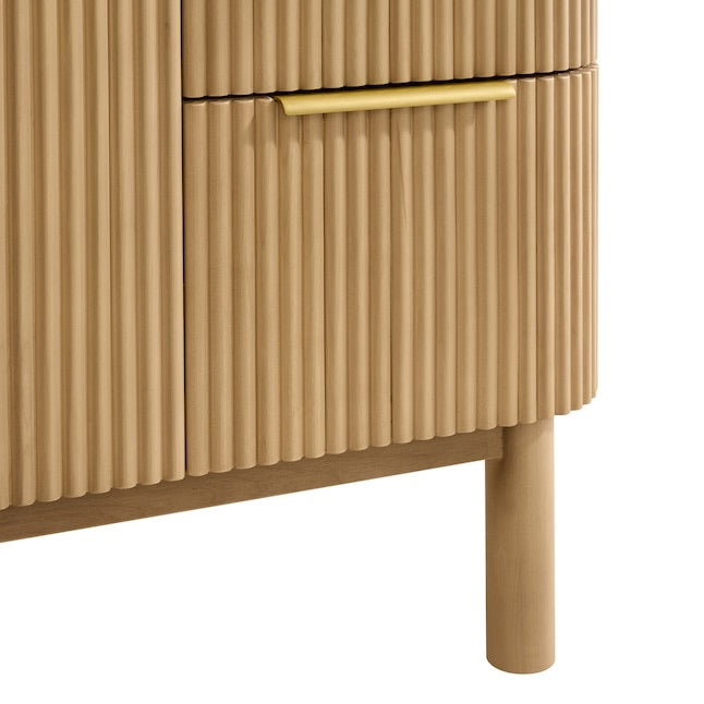 Havana 48" Finished Birch Undermount Single Sink Bathroom Vanity with White Quartz Top
