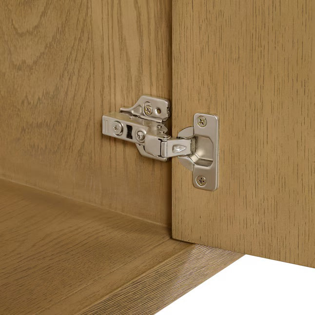 Bergen 60" Wire-brushed Light Oak Undermount Double Sink Bathroom Vanity with White Statuario Quartz Top