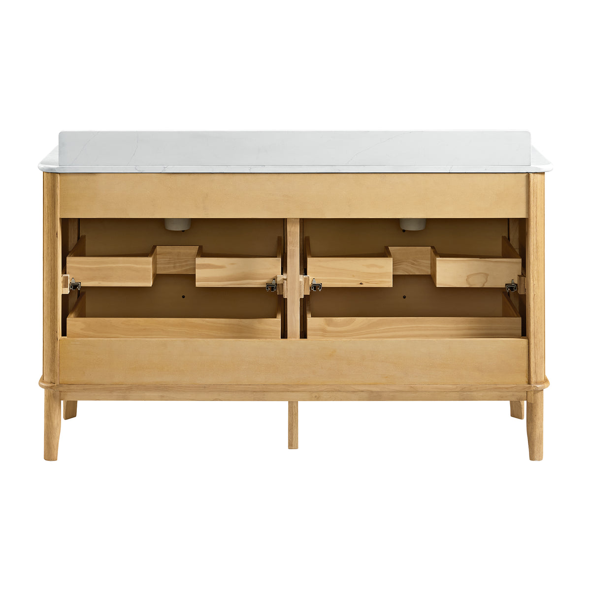 Grace 60" Bathroom Vanity with Statuario Quartz Countertop