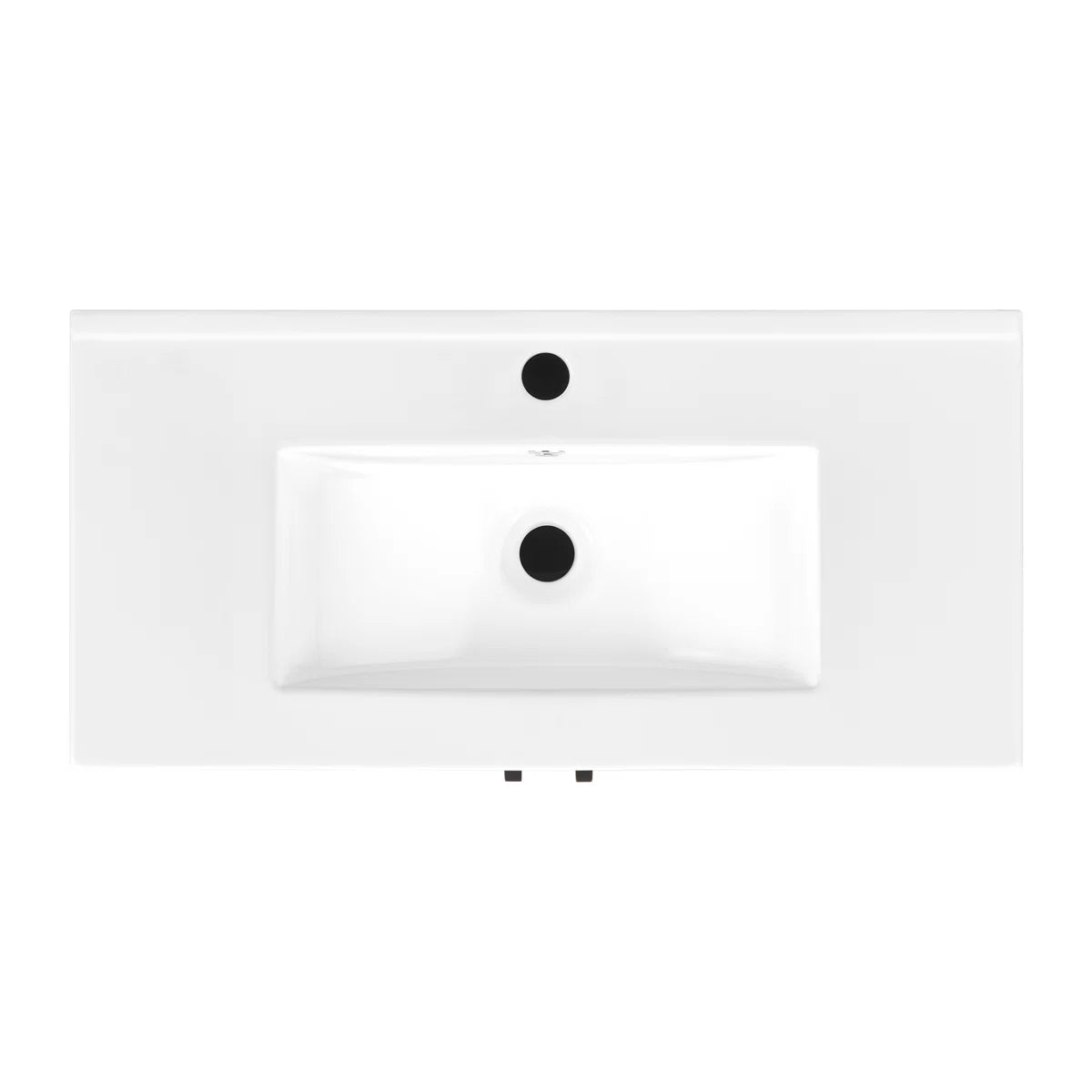 Bergen 30" Single Bathroom Vanity | White Porcelain Countertop