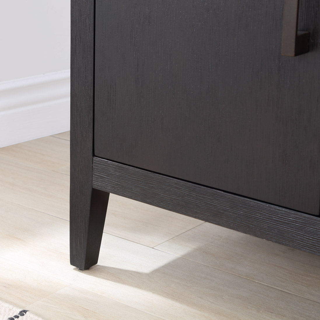 Bergen 42" Single Bathroom Vanity in Dark Weathered Oak | Calacatta Gold Quartz Countertop