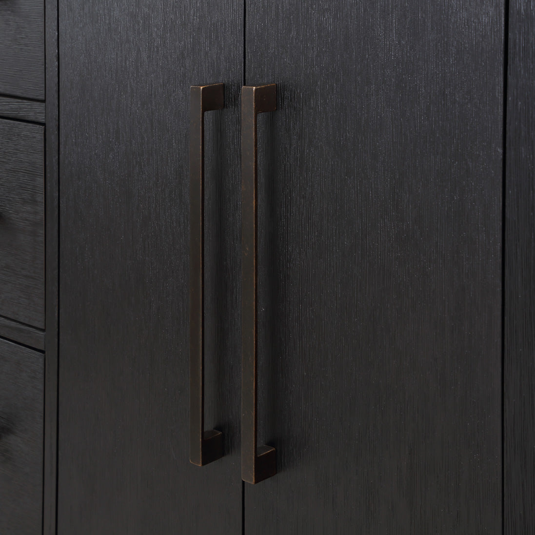 Bergen 60'' Double Bathroom Vanity in Dark Weathered Oak | Calacatta Gold Quartz Countertop