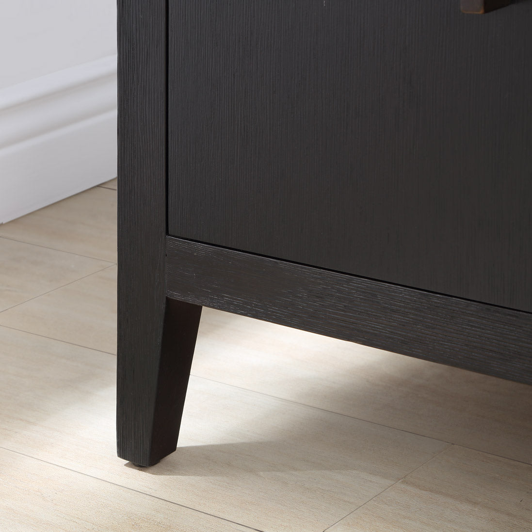 Bergen 60'' Double Bathroom Vanity in Dark Weathered Oak | Calacatta Gold Quartz Countertop