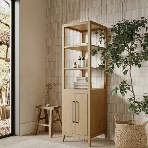 Bergen 72" H Linen Cabinet in Wire Brushed Oak