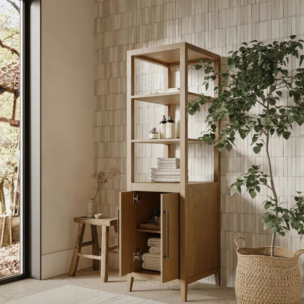 Bergen 72" H Linen Cabinet in Wire Brushed Oak