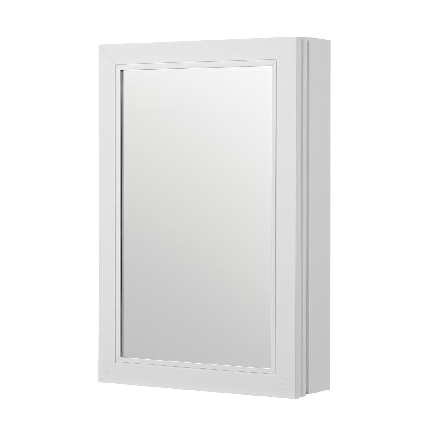 Cameron 20-inch ADA Tilt Mirror Medicine Cabinet in White Painted Wood