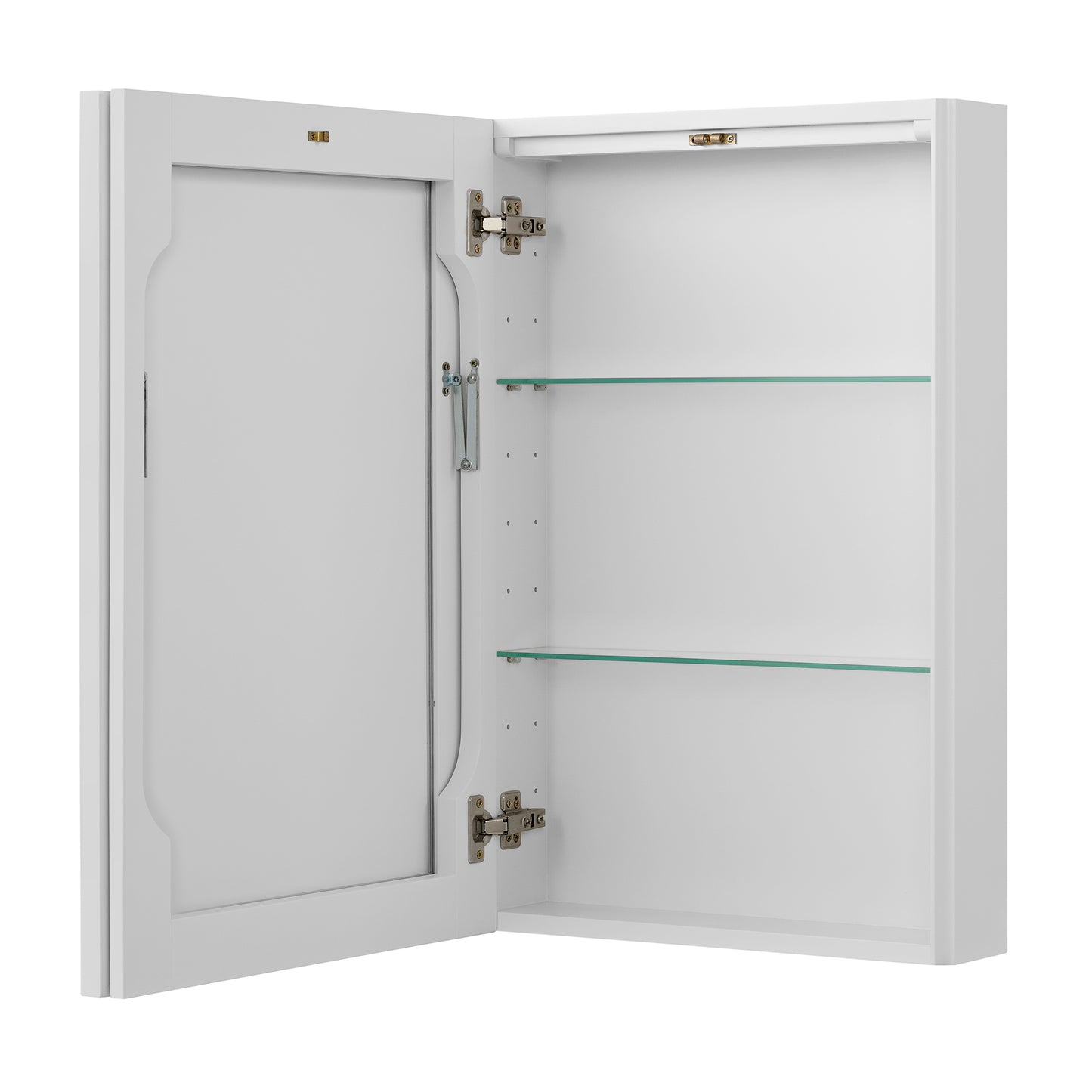 Cameron 20-inch ADA Tilt Mirror Medicine Cabinet in White Painted Wood