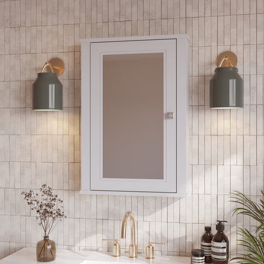 Charlotte 21" Single Door Reversible Medicine Cabinet in White