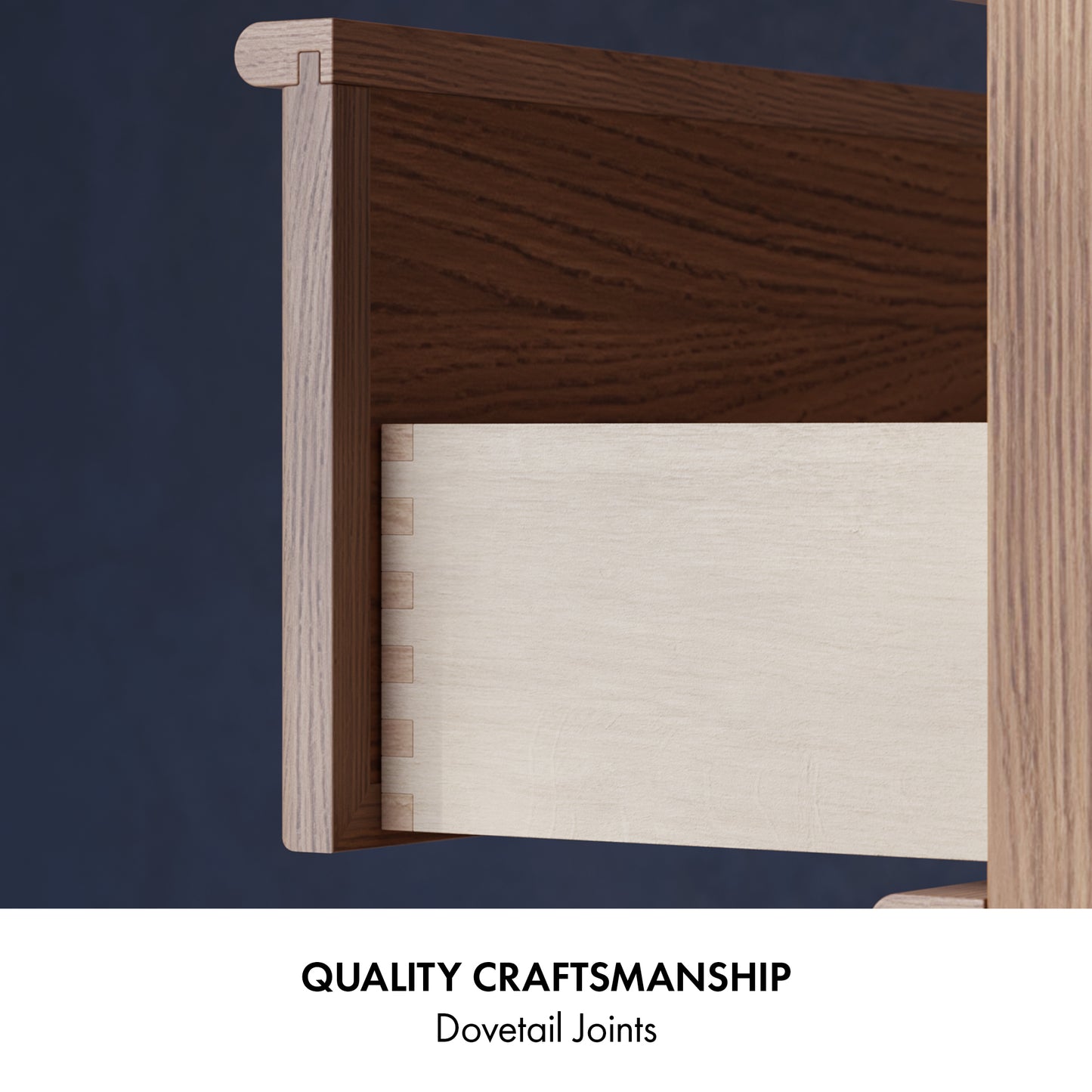 36" Cooper Walnut Single Sink Floating Vanity | White Quartz Countertop