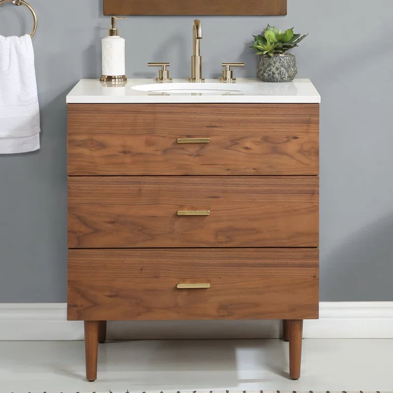 Stockholm 30" W x 22" D x 34" H Single Bathroom Vanity