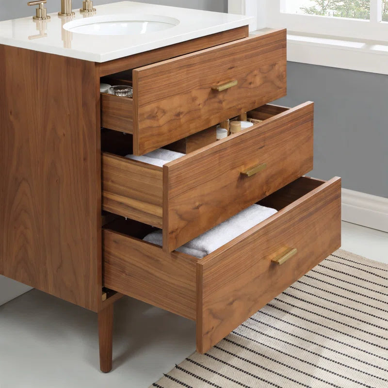 Stockholm 30" W x 22" D x 34" H Single Bathroom Vanity