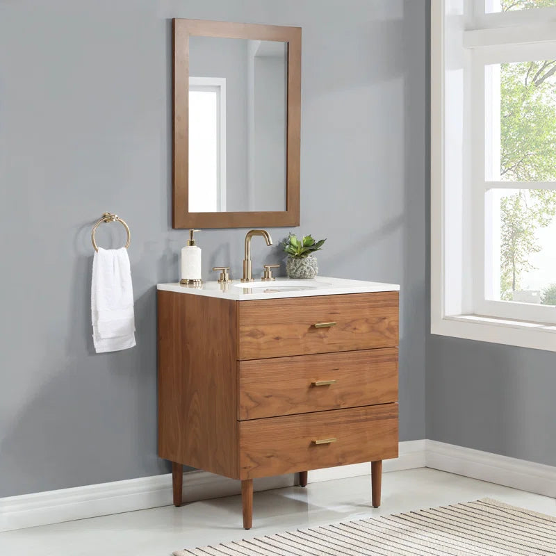 Stockholm 30" W x 22" D x 34" H Single Bathroom Vanity