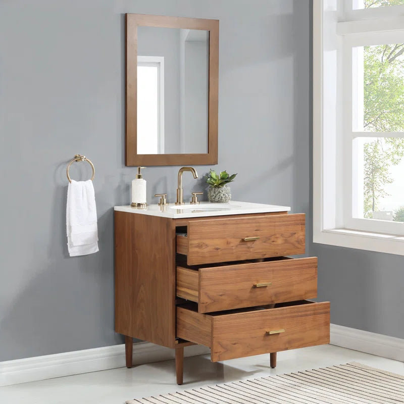 Stockholm 30" W x 22" D x 34" H Single Bathroom Vanity