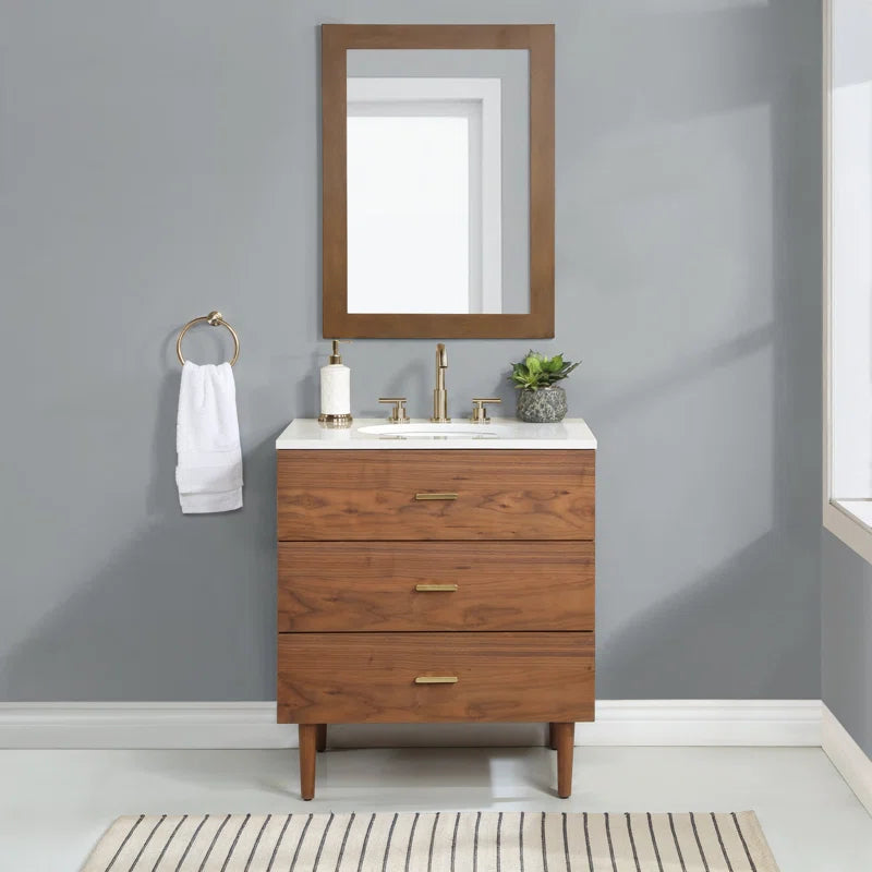 Stockholm 30" W x 22" D x 34" H Single Bathroom Vanity