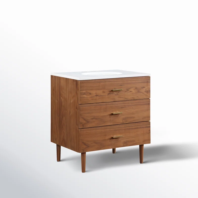 Stockholm 30" W x 22" D x 34" H Single Bathroom Vanity