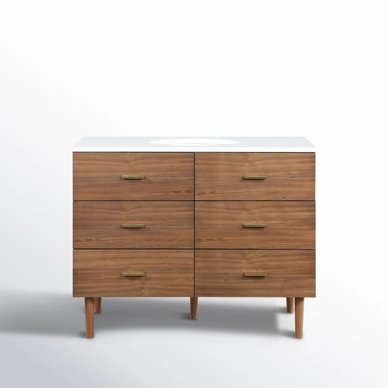 Stockholm 42" W x 22" D x 34" H Single Bathroom Vanity