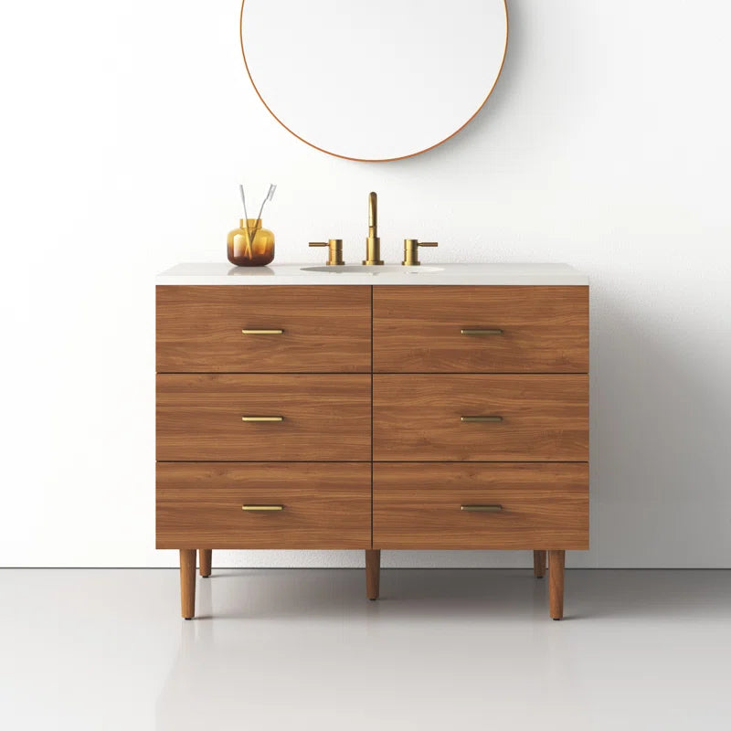 Stockholm 42" W x 22" D x 34" H Single Bathroom Vanity