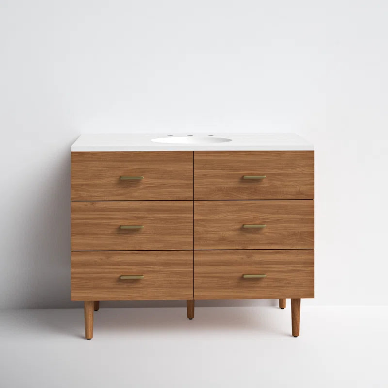 Stockholm 42" W x 22" D x 34" H Single Bathroom Vanity