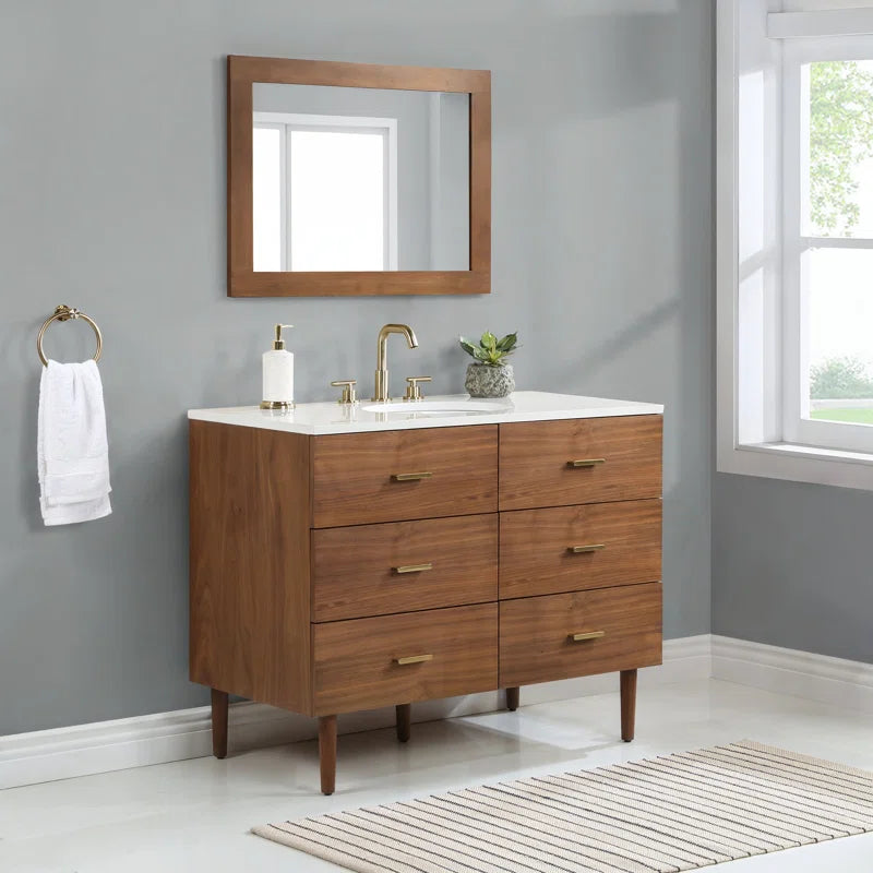 Stockholm 42" W x 22" D x 34" H Single Bathroom Vanity