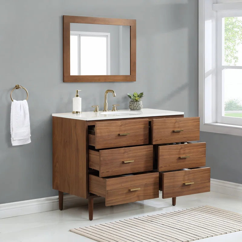 Stockholm 42" W x 22" D x 34" H Single Bathroom Vanity