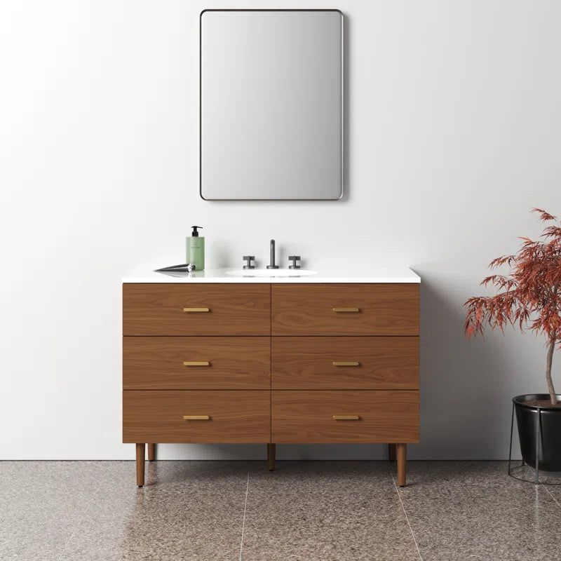 Stockholm 48" W x 22" D x 34" H Single Bathroom Vanity